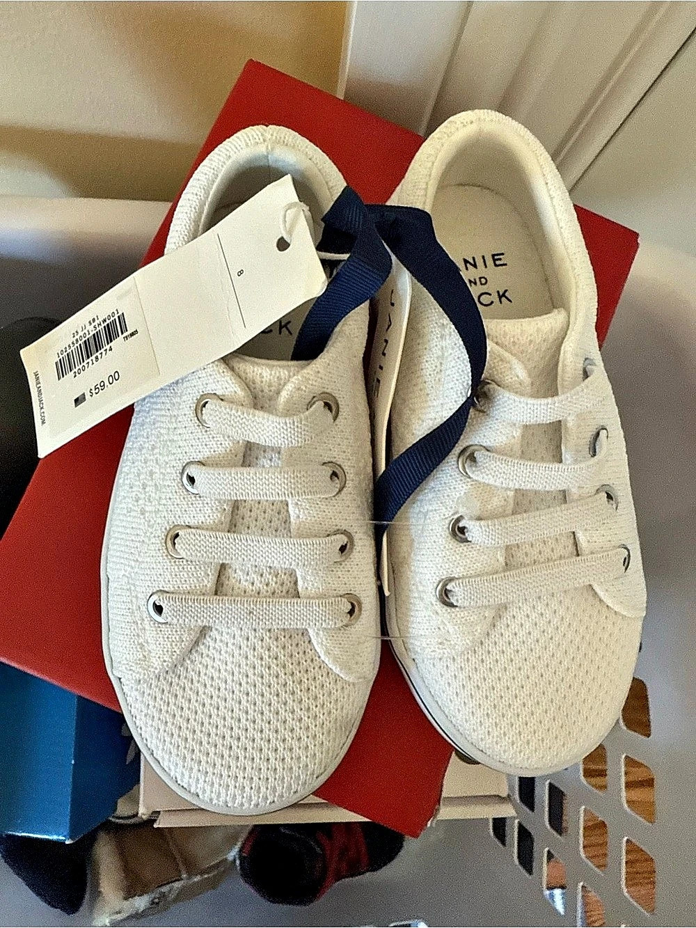 Janie and jack White Lace-Up Sneakers NWT